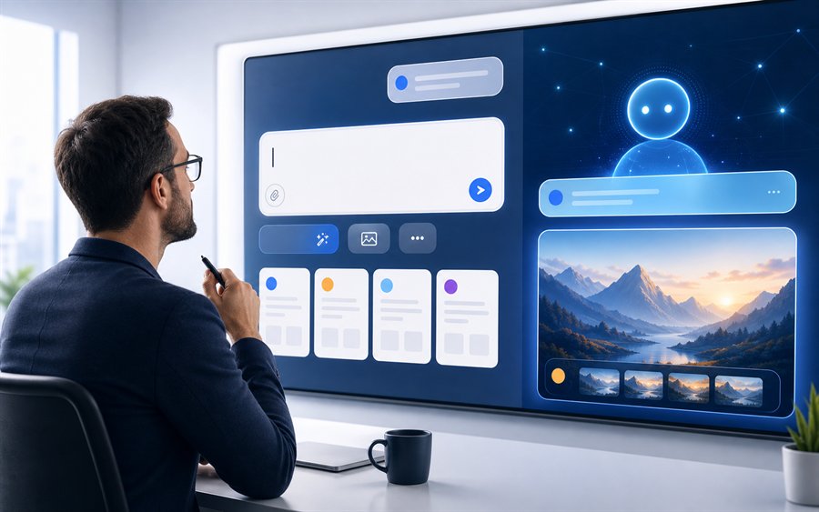 Kursbild ChatGPT Prompt Engineering mit generativer KI und Bildgenerierung im Business-Kontext